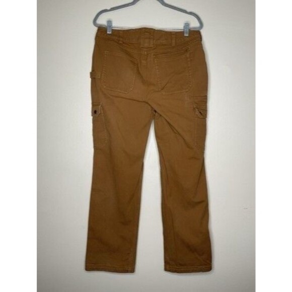 Duluth Trading Co Brown Ultimate Relaxed Fit Cargo Pants Men Size 14X33 Cotton/S - Picture 3 of 10